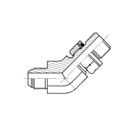 Adaptador Macho JIC x Macho BSP – 45º