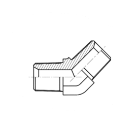 Adaptador Macho NPT x Macho NPT– 45º
