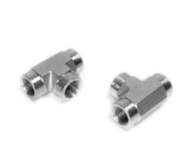 Adaptadores TEE Fêmea NPT - Lados Iguais